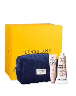 Presente Fleurs de Cerisier: B&aacute;lsamo Labial e Creme de M&atilde;os